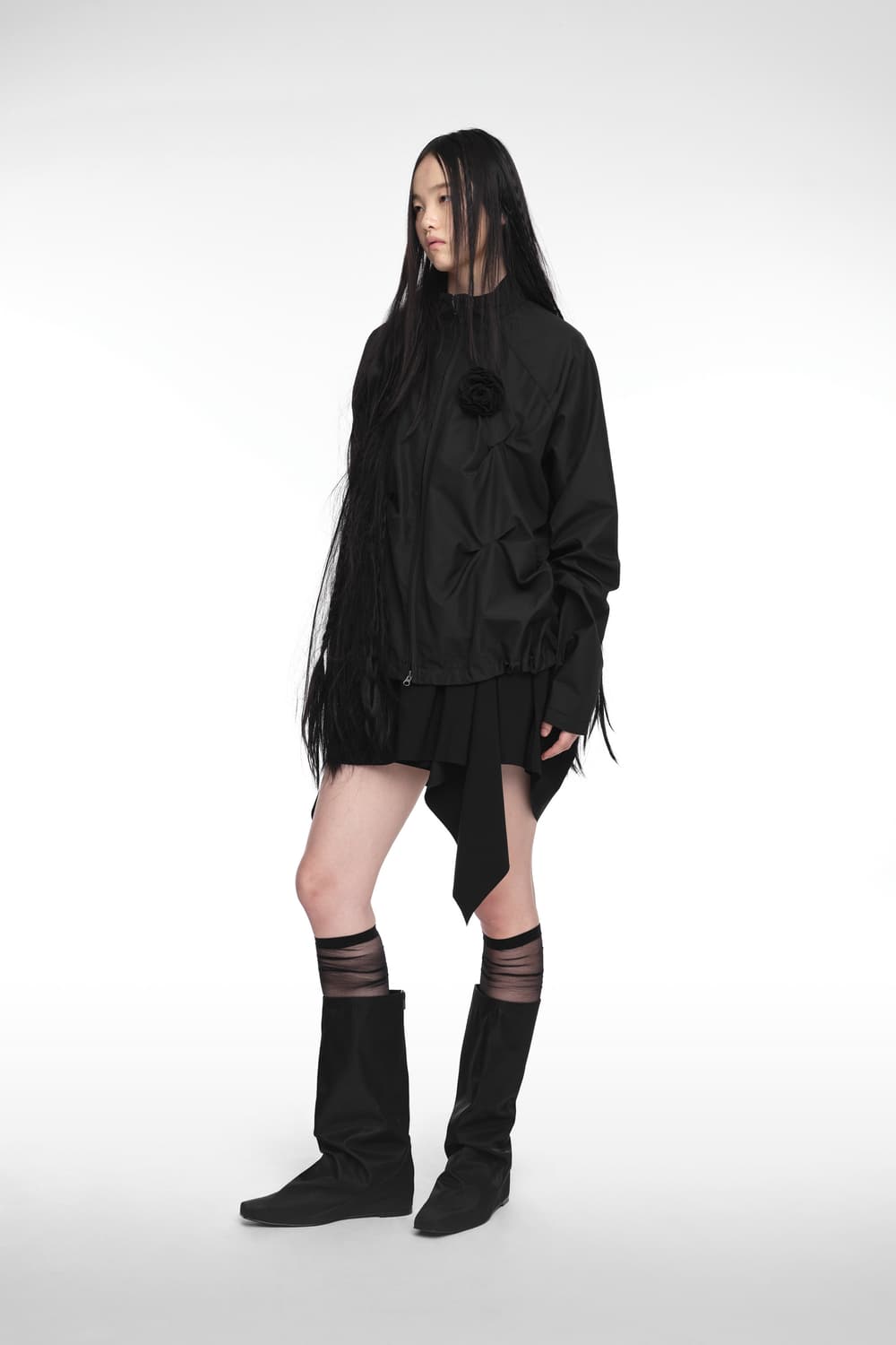 PINTUCK WIND BREAKER (UNISEX) BLACK 2사이즈 상품이미지10