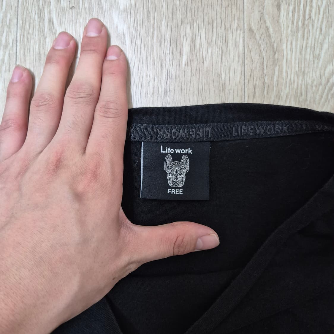 라이프워크 여성 루즈핏 와펜로고 롱슬리브 긴팔티 상품이미지8