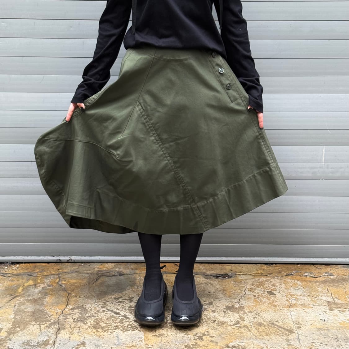Asymmetrical Khaki skirt 상품이미지9