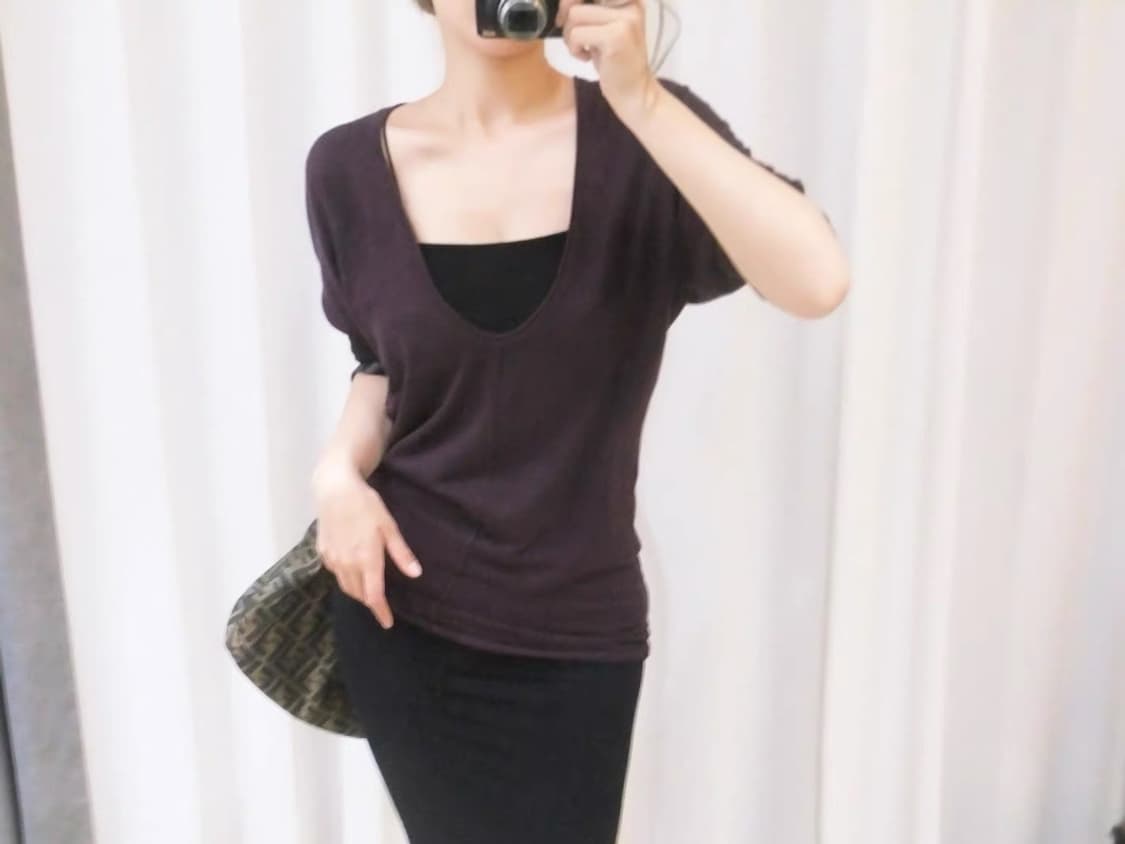 purple 드롭 니트톱 상품이미지6