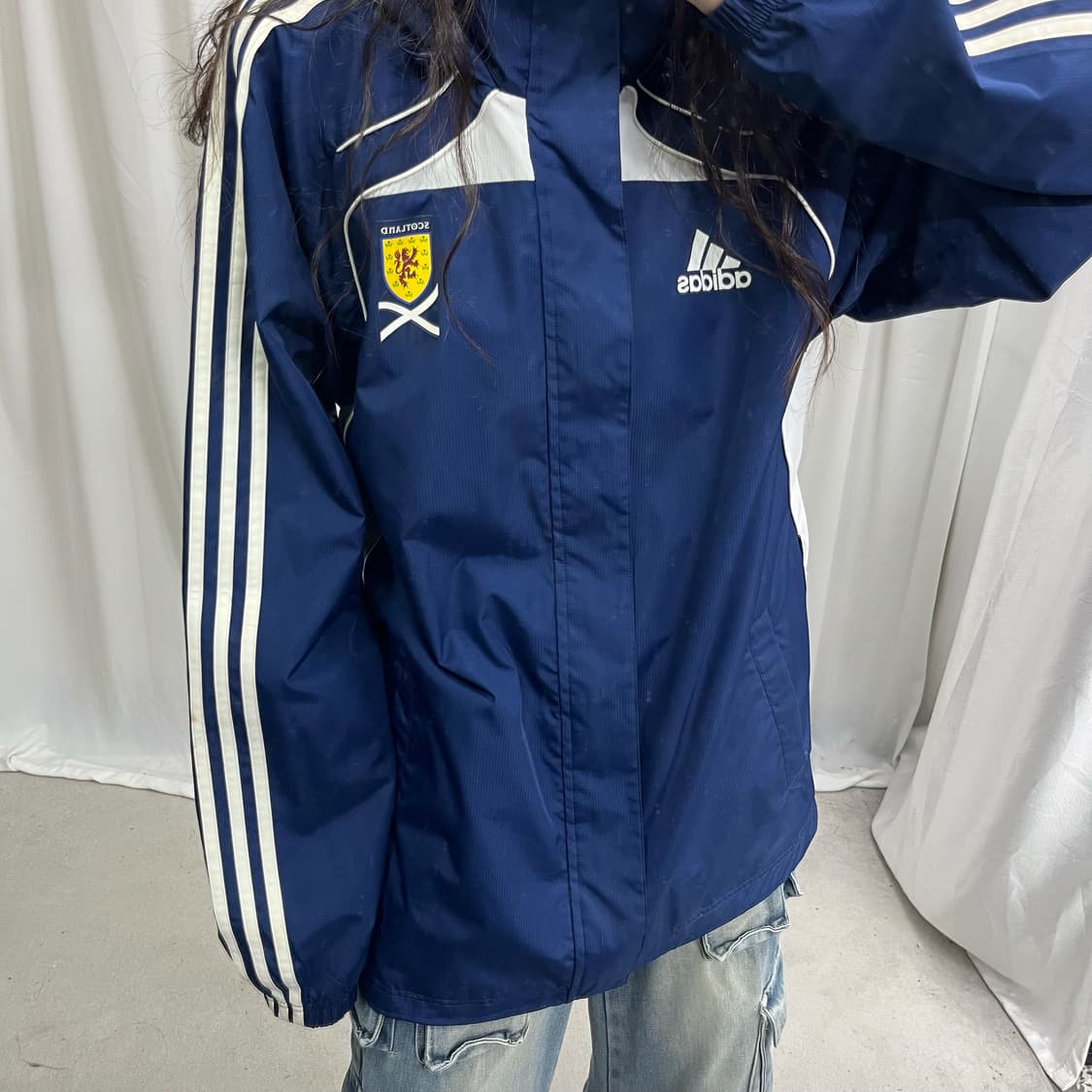 Adidas navy Scotland windbreak jacket 상품이미지3