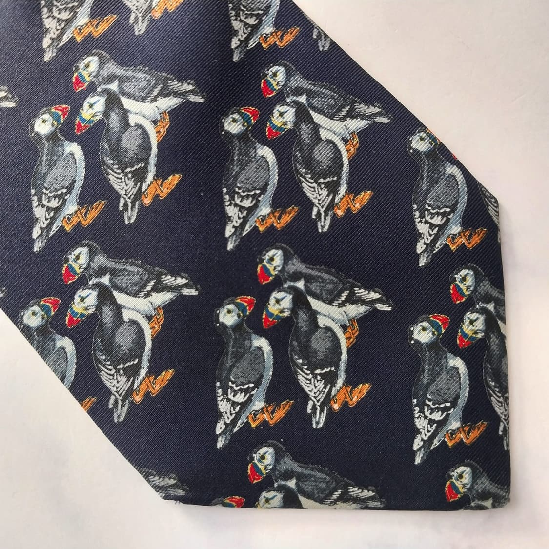 뷰포트 Tie Rack 퍼핀 패턴 넥타이 9.7cm A+등급 K1761 상품이미지8