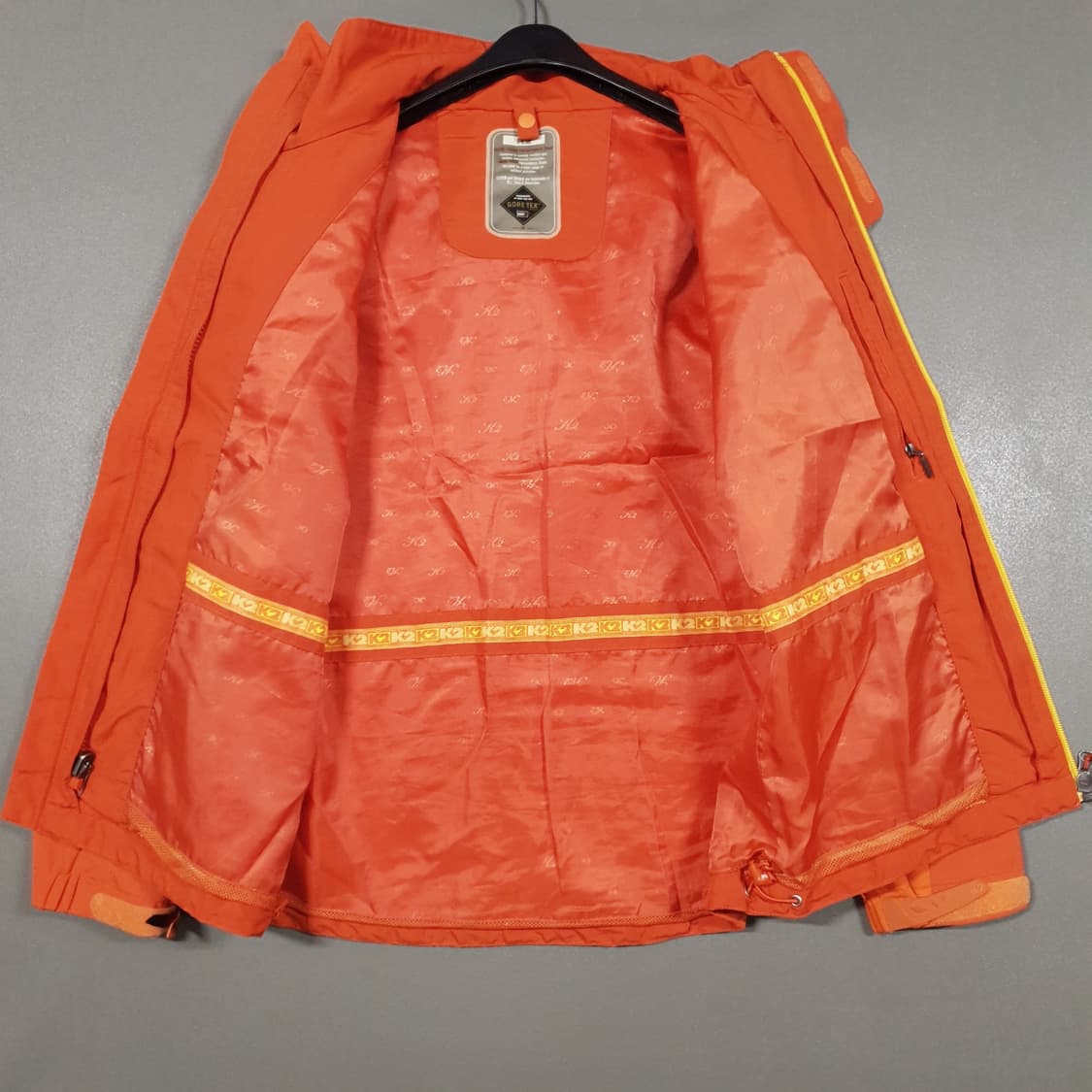 여성 90) K2 고어텍스 고급 바람막이 집업 후드 마운틴 자켓 오렌지 상품이미지7
