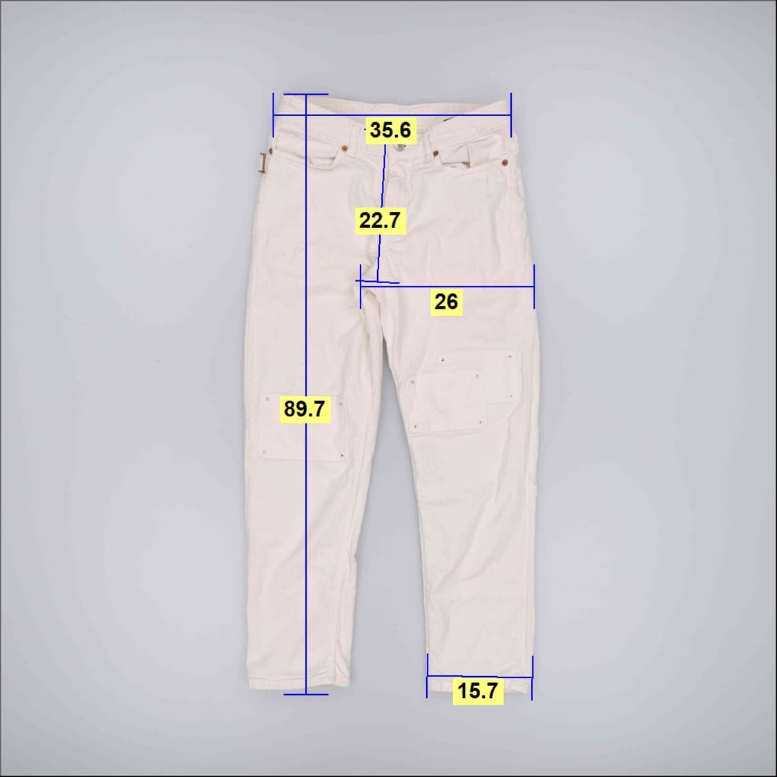 실측확인 쟈딕앤볼테르 여성 화이트진 0430H 상품이미지7