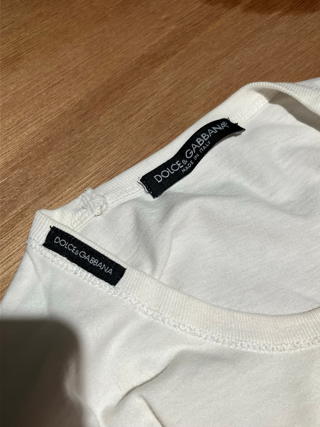 Dolce & Gabbana 넥라인 로고 그래픽 반팔 티셔츠 S 상품이미지5