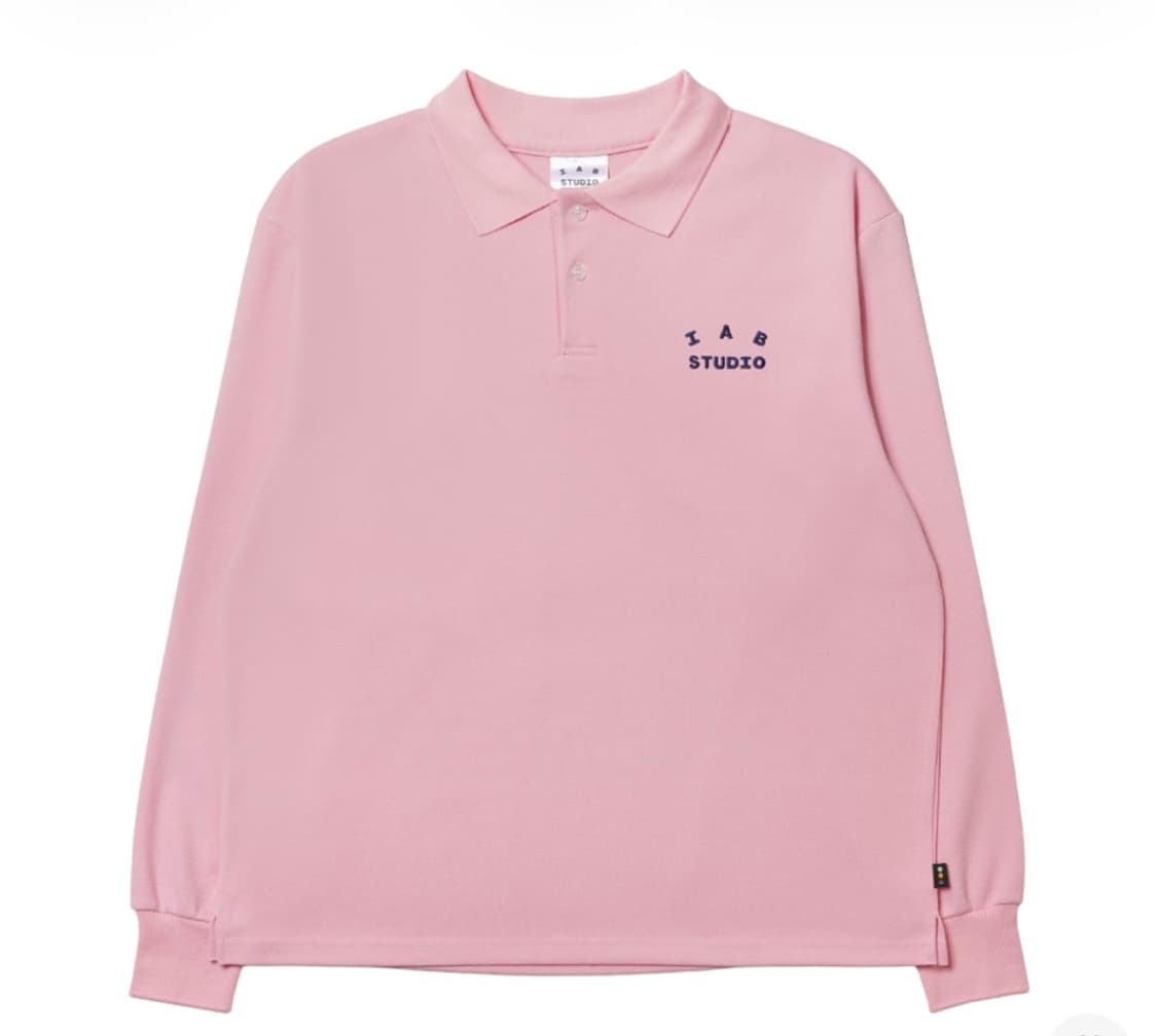 아이앱 스튜디오 피케 롱슬리브 XL 핑크 상품이미지1