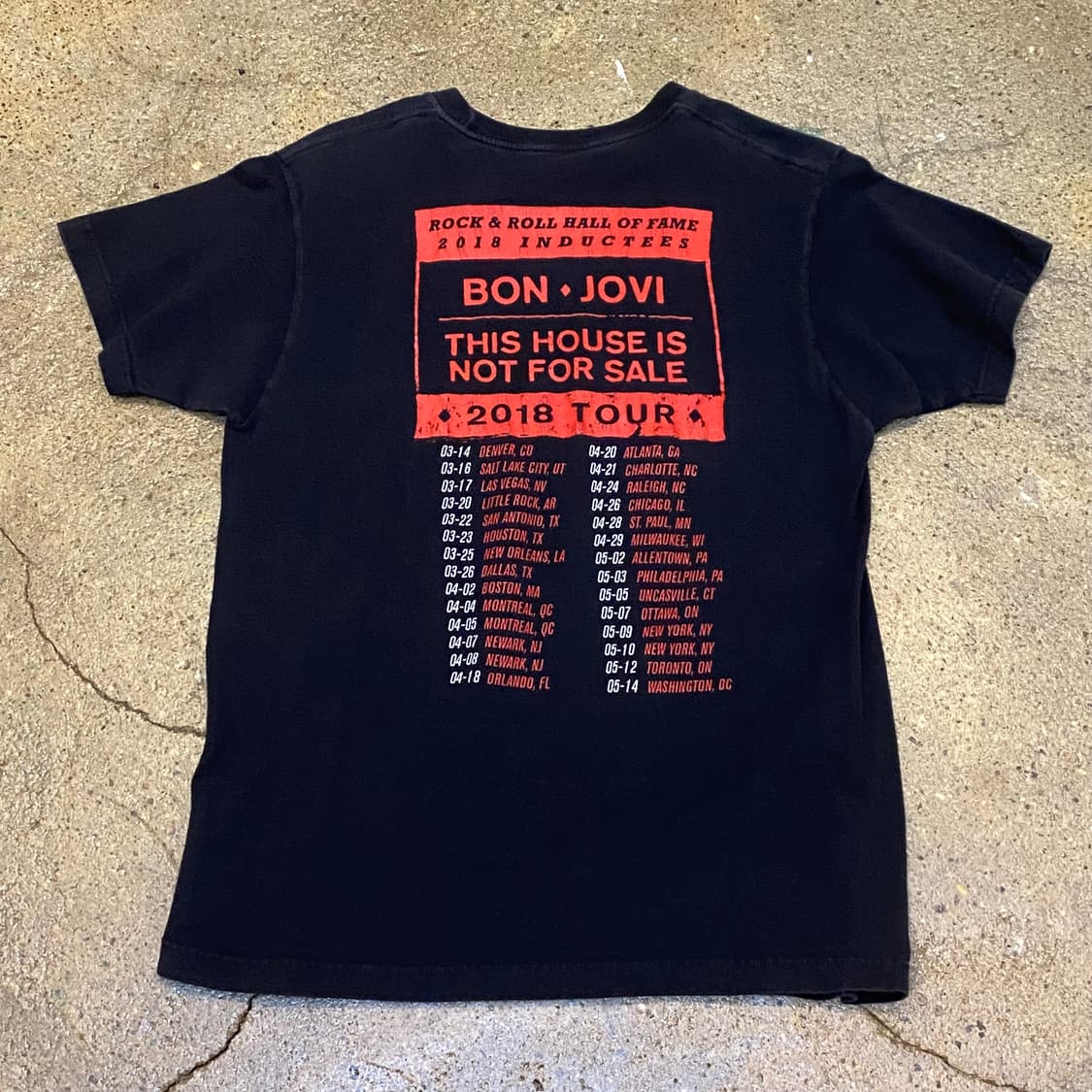 미국 빈티지 밴드 본조비 투어 밴드티 반팔티 상품이미지3