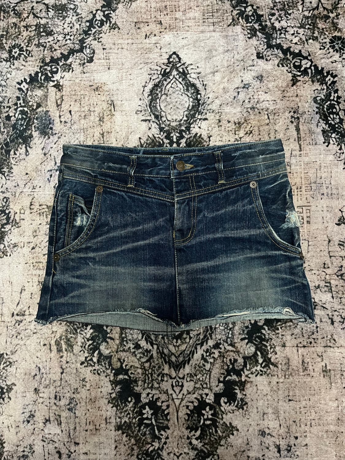 빈티지 지퍼 디테일 Y2K 데님 스커트 L 상품이미지2