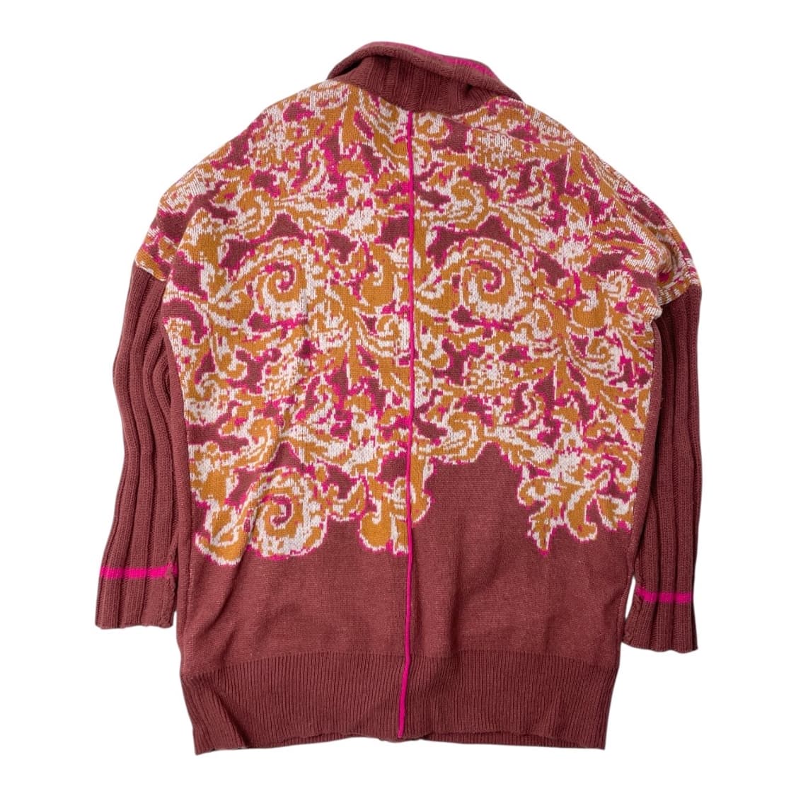 [중고] 오일릴리 빈티지 패턴 브라운 니트 가디건 상품이미지2
