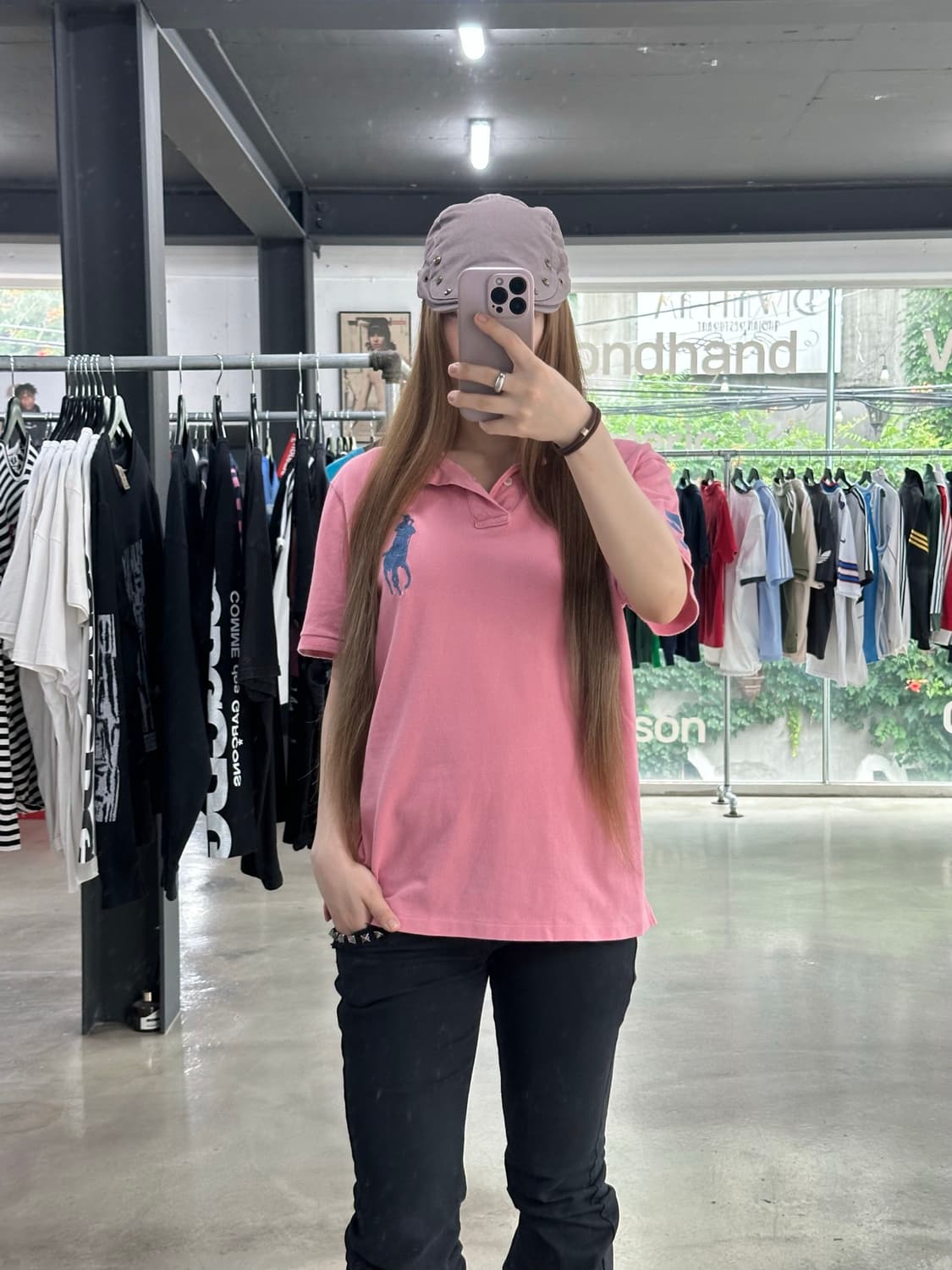 폴로랄프로렌 빅포니 넘버링 핑크 Pk반팔티 상품이미지2