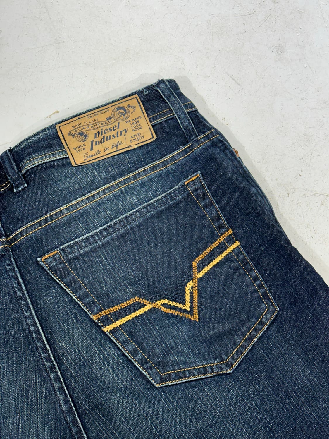 디젤 진청 와이드 워싱 데님 팬츠 청바지  상품이미지6