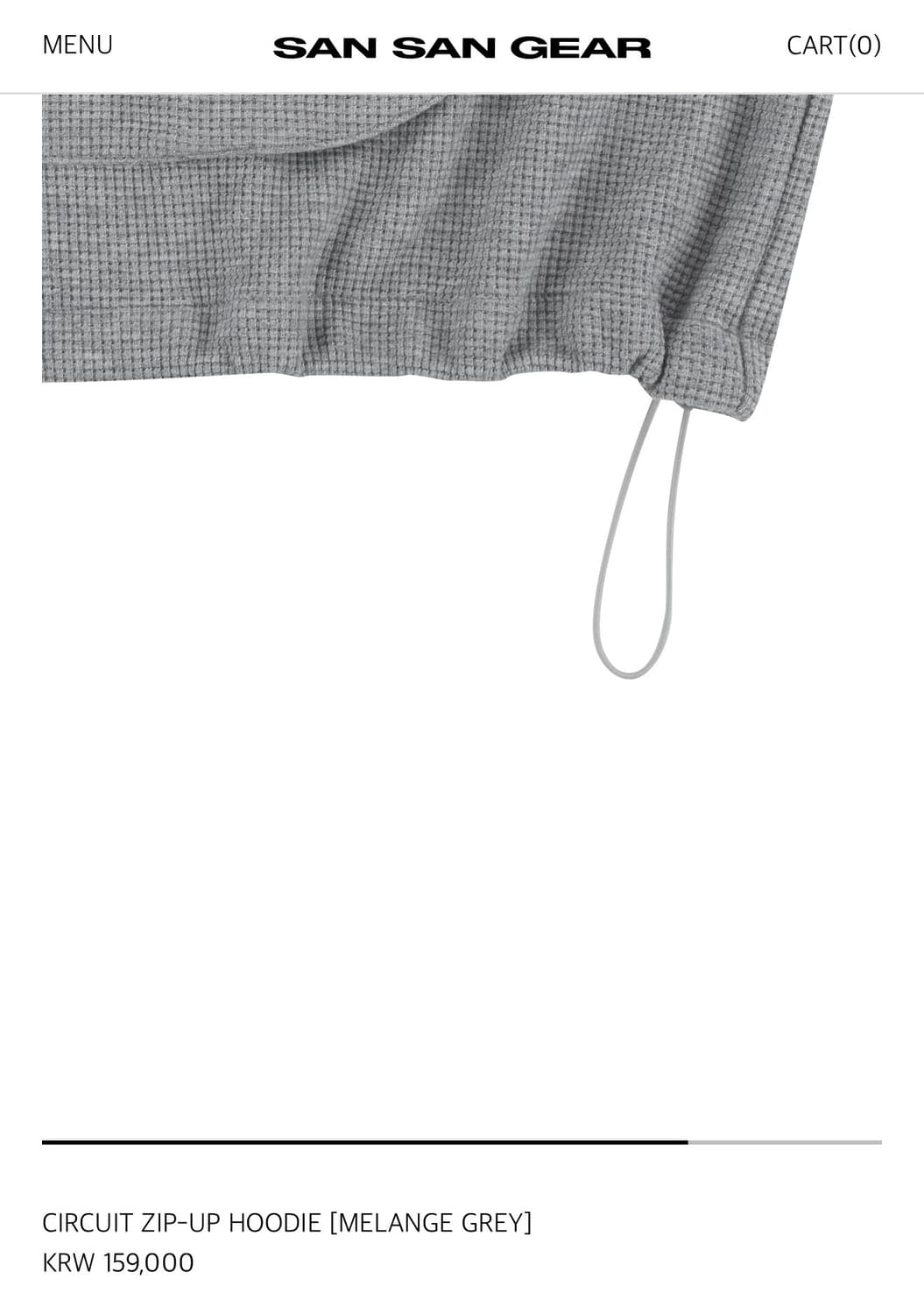 산산기어 서킷 집업 후디 멜란지 그레이 상품이미지4