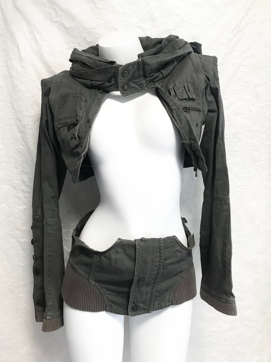 택포•빈티지 핀터깔 00s y2k 3-way 아카이브 하이넥 자켓 상품이미지4