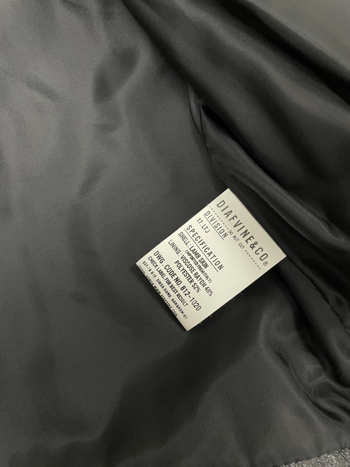 [M] 디아프바인 양가죽 더블 라이더 자켓 새상품 데드스탁 상품이미지6