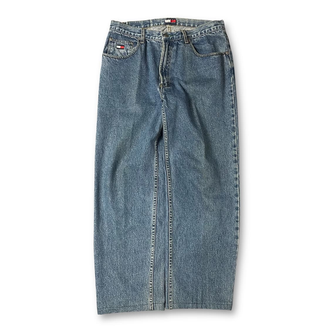 (34) 타미힐피거 자수로고 중청 데님 팬츠 상품이미지1