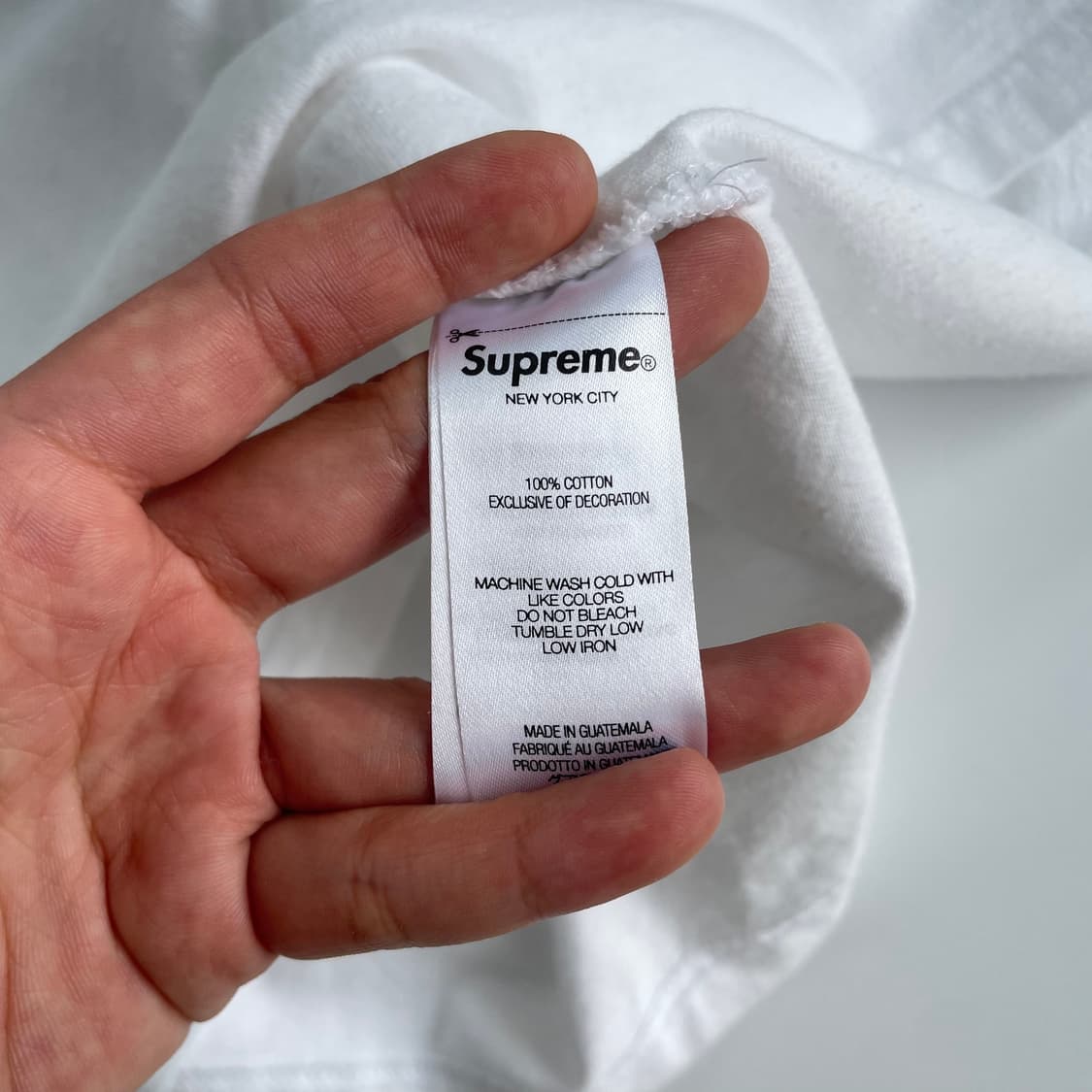 Supreme  슈프림 자수 화이트 반팔 티셔츠 상품이미지5