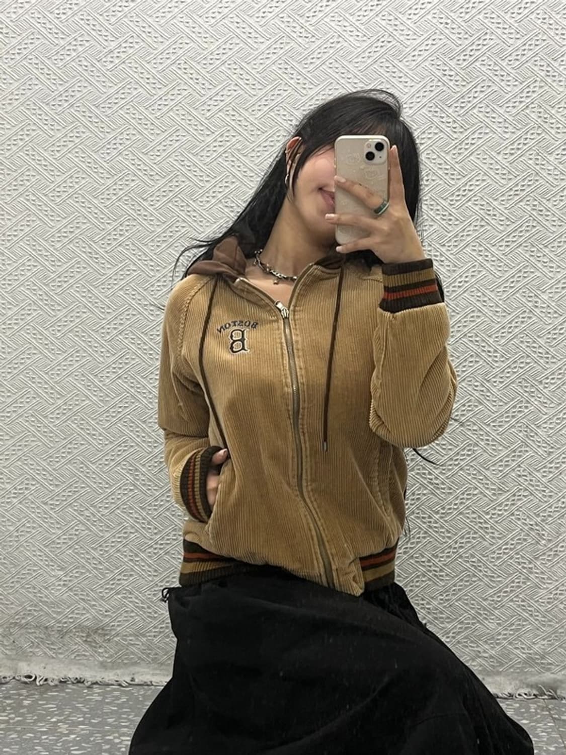 MLB 보스턴 레드삭스 코듀로이 골덴 집업 자켓 90 C06523 상품이미지2