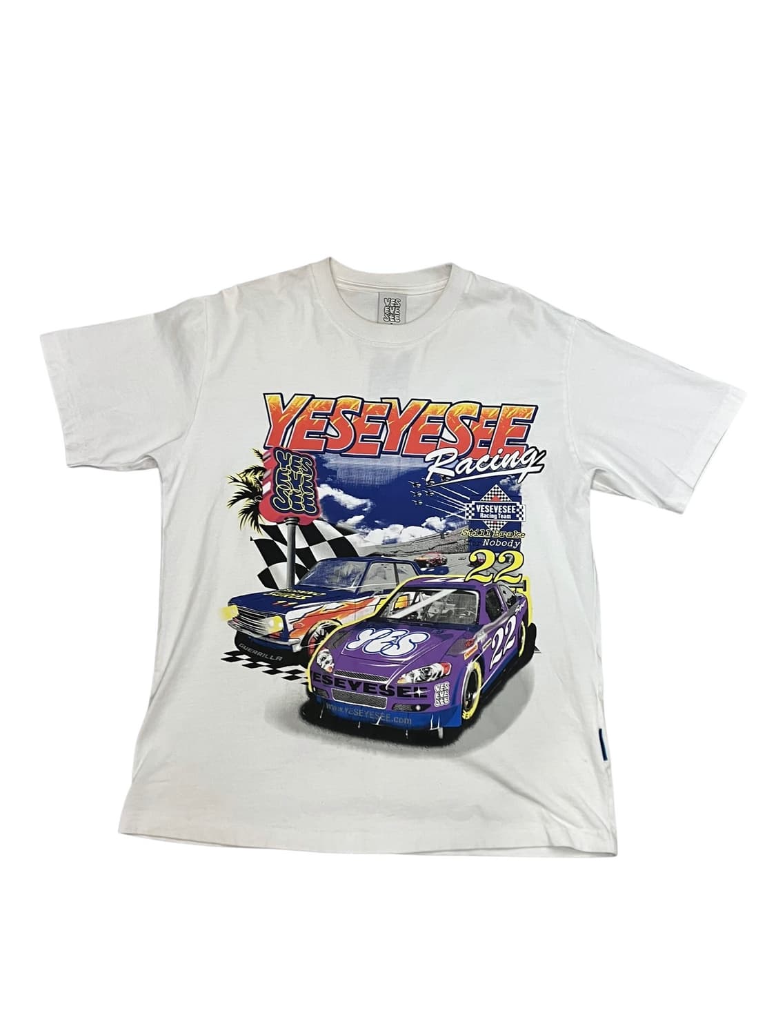 예스아이씨 빅 프린팅 반팔 티셔츠 화이트  M  #csz3370 상품이미지3