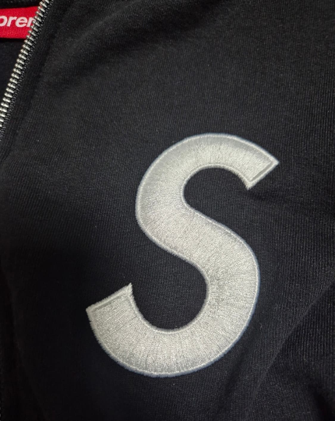 슈프림 S로고 후드 집업 블랙 24FW XL사이즈 상품이미지4