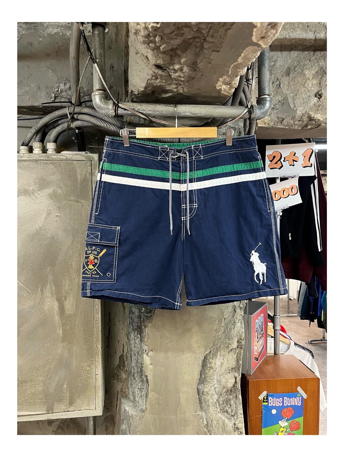 폴로 랄프로렌 밴딩 하프 팬츠 네이비 L #csz3718 상품이미지1