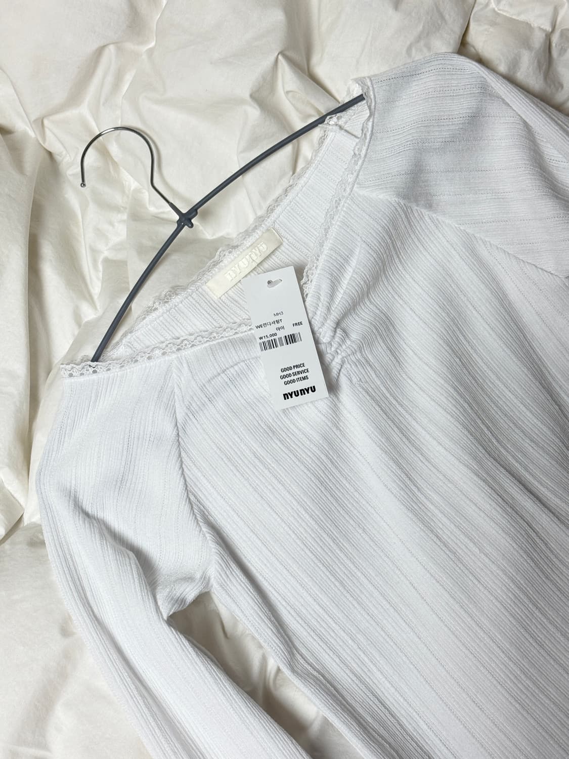 뉴뉴 하우스 성수 셔링 롱슬리브 새상품 상품이미지1