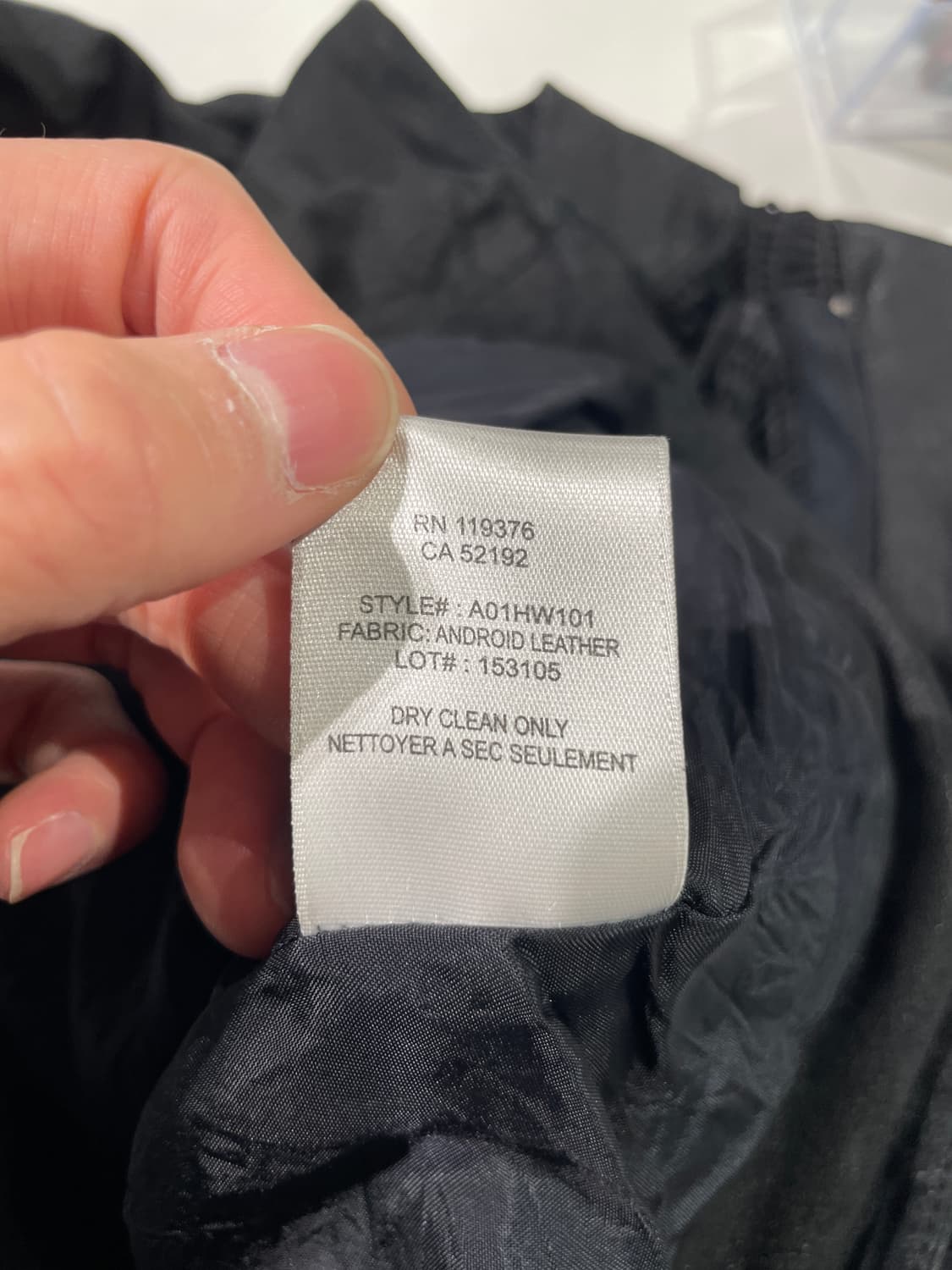 헬무트랭 블랙 드레이프 펀칭 레더 자켓 상품이미지9