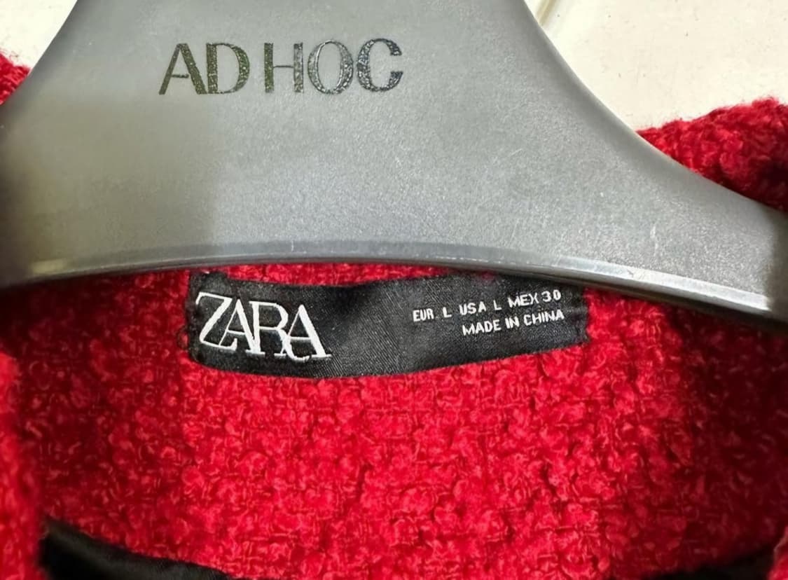 자라 레드트위드자켓 L사이즈 상품이미지8