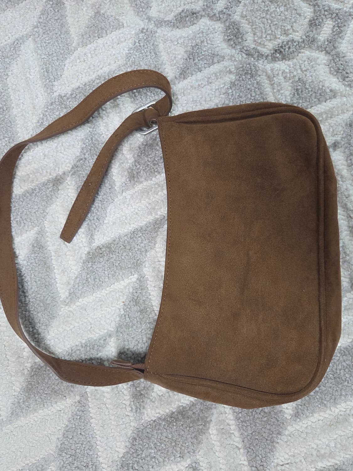 스웨이드 브라운 숄더백 상품이미지2