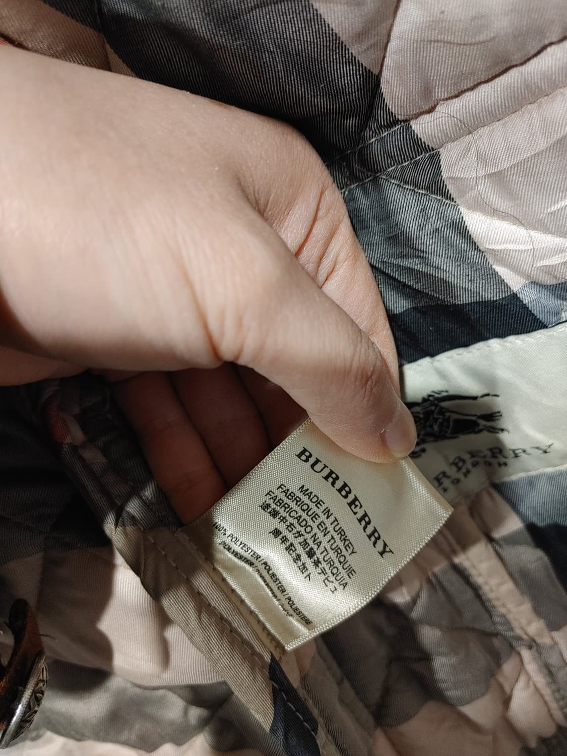 무배) 영국발 버버리 퀼팅자켓 XS-S 상품이미지5
