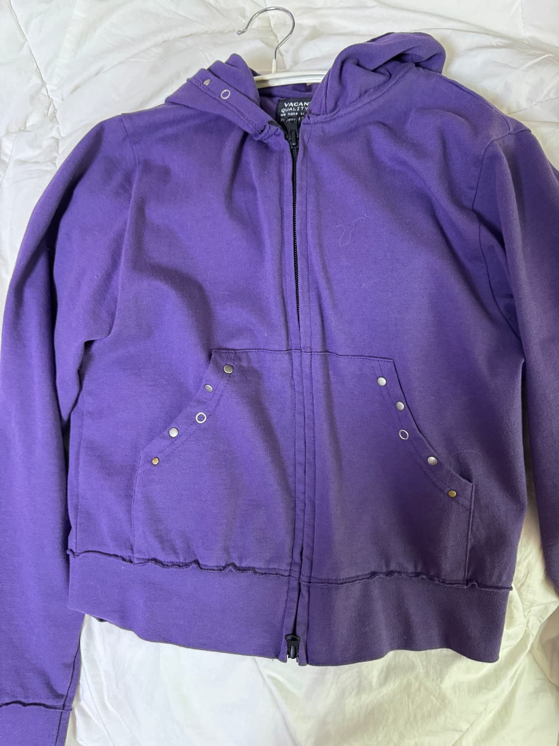 Vacant archive 캐피 스터드 후드집업 퍼플 상품이미지2