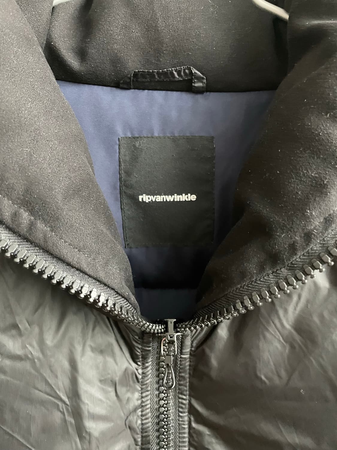 립반윙클 숄칼라 패딩 자켓 상품이미지5