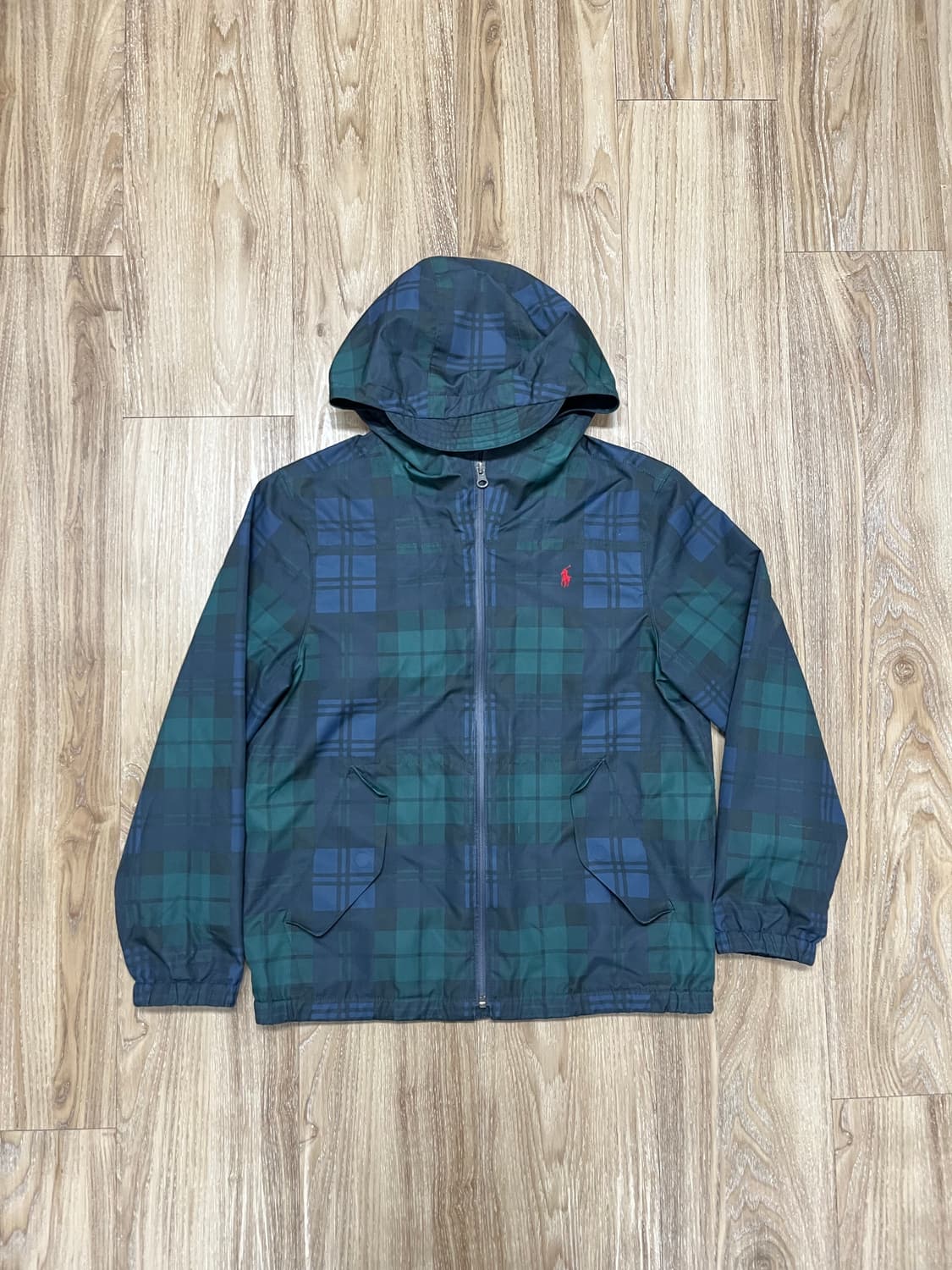 폴로 랄프호렌 블랙와치 발수 후드 자켓 보이즈 상품이미지1