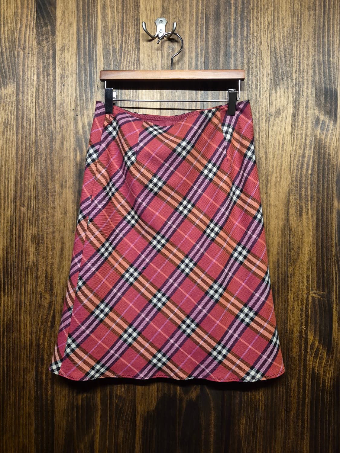 BURBERRY RED CHECK SKIRT  상품이미지2