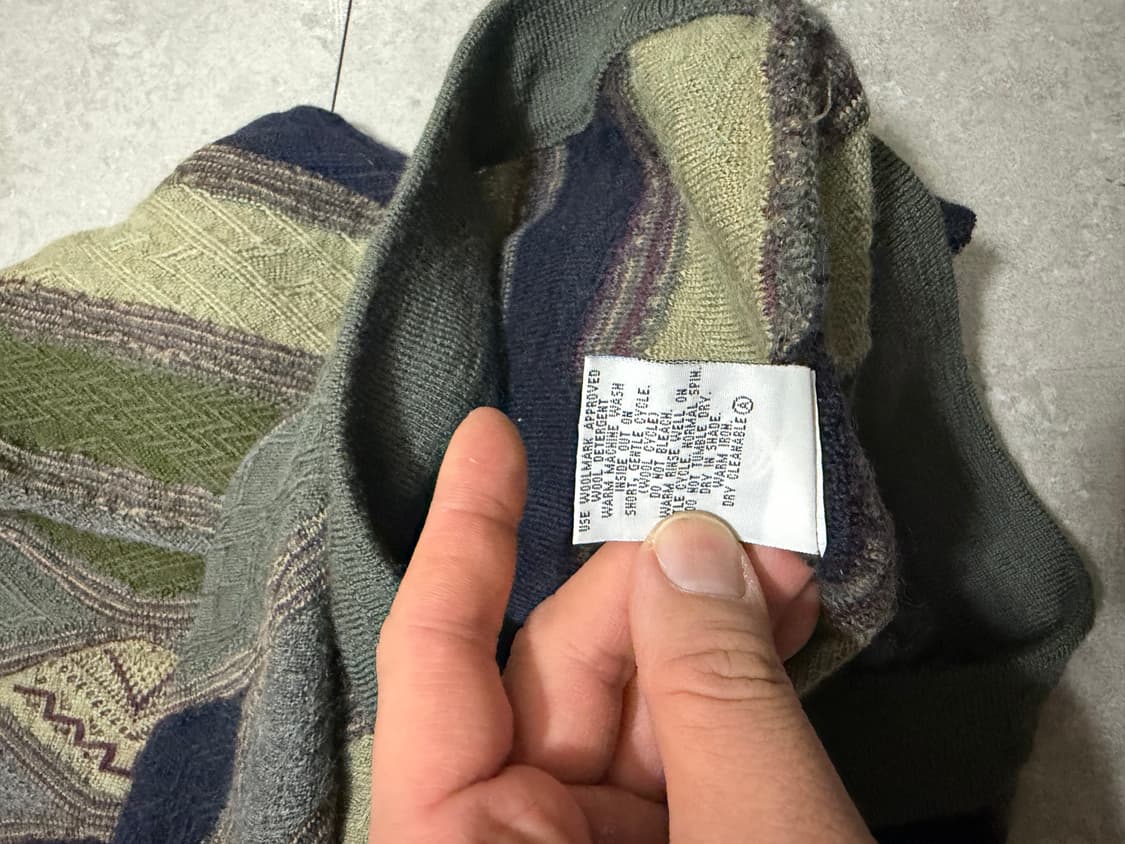 00s  오스트레일리아 빈티지 쿠지패턴 케이블 니트  95~100size 상품이미지4