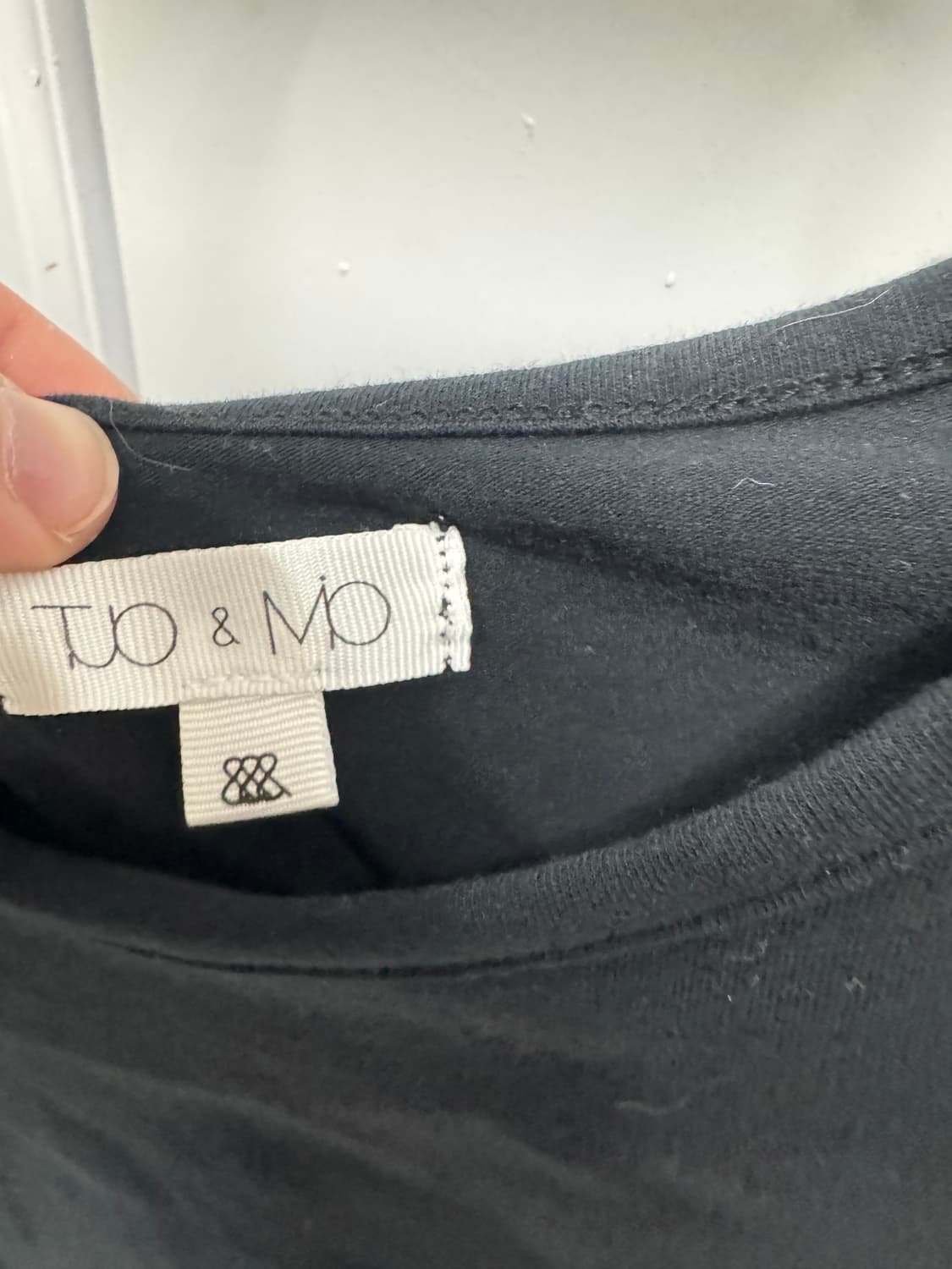 뚜오미오 크롭 반팔티 블랙 상품이미지2