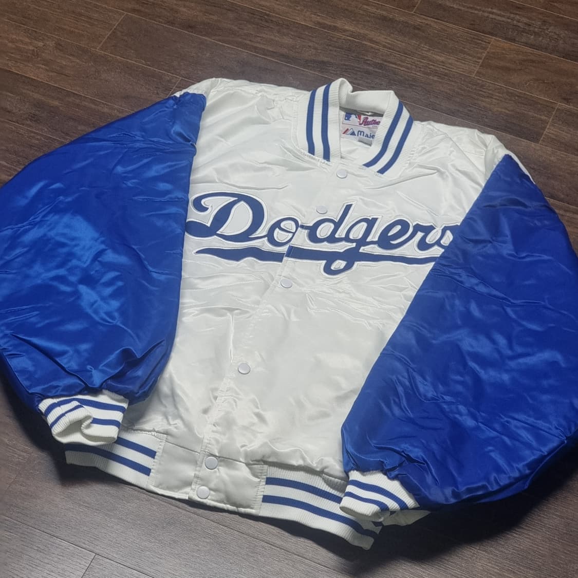 [L] MLB 올드스쿨 LA 다저스 마제스틱 정품 바시티 자켓 점퍼 상품이미지1