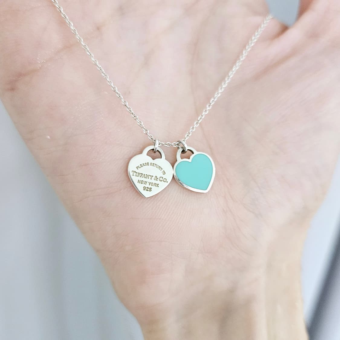 티파니앤코 리턴투 더블 하트 미니 민트 목걸이 [정품] 상품이미지6