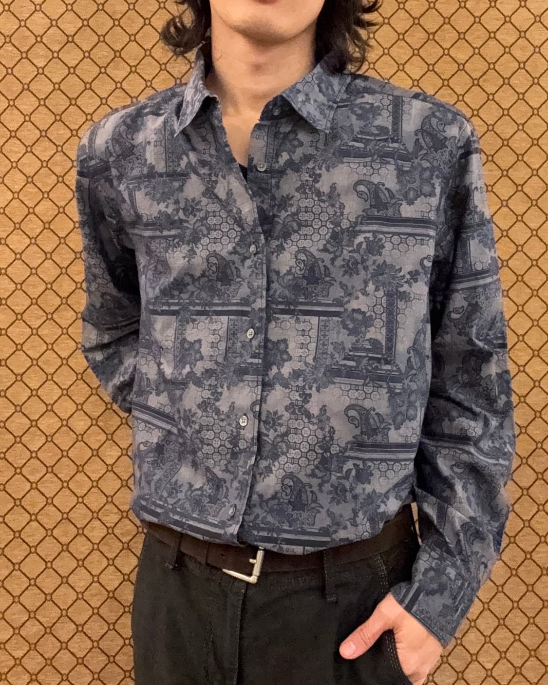 블루 패턴 셔츠 상품이미지6