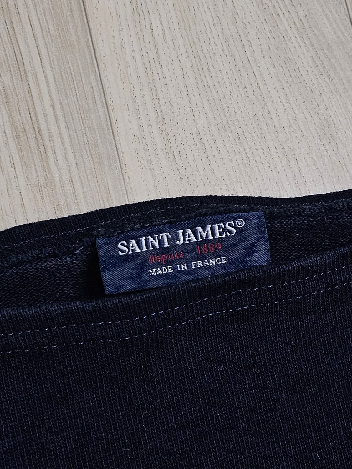 [택 T5 / 남성 100 추천] 세인트제임스 네이비 엘보우 패치 긴팔  상품이미지5