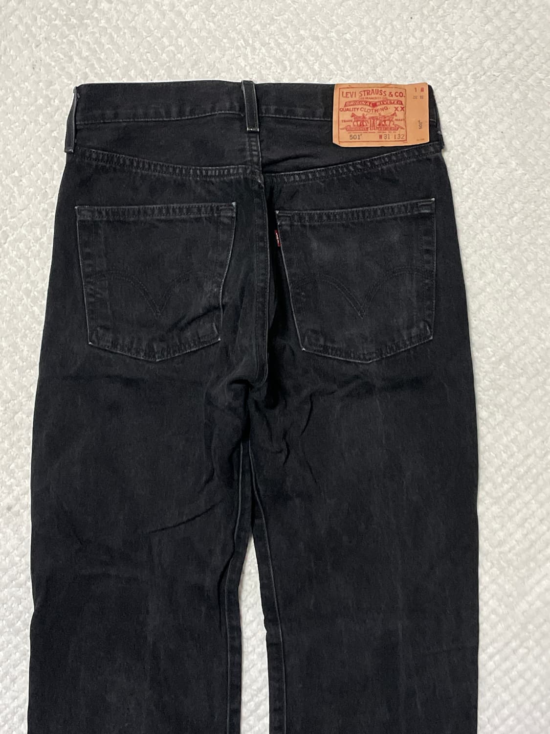 [31X32] 리바이스 00's 501 오리지널 핏 흑청 데님(클리닝O) 상품이미지7