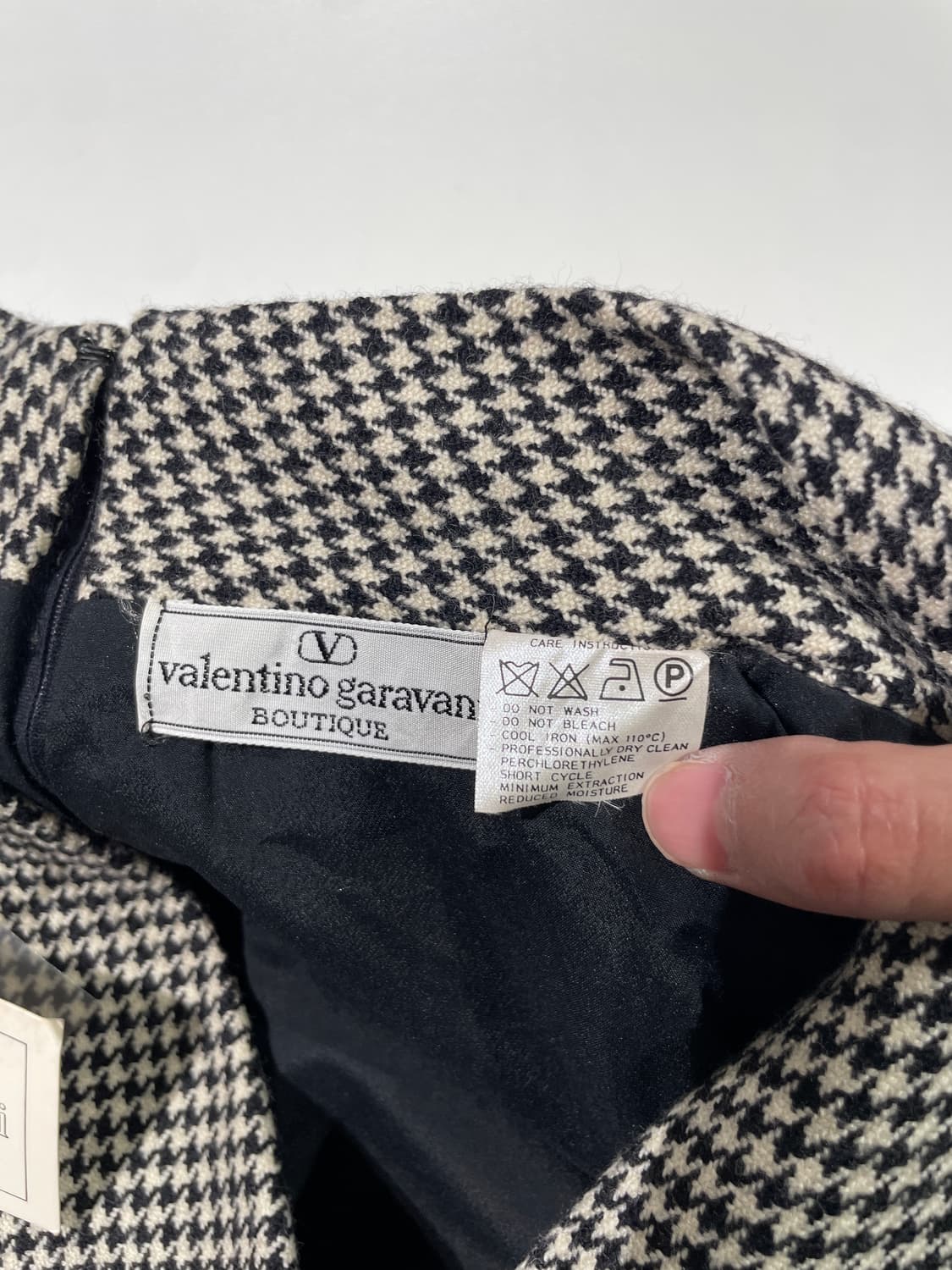 발렌티노 가라바니 부티끄 하운드 투스 체크 개더 울 원피스 상품이미지7
