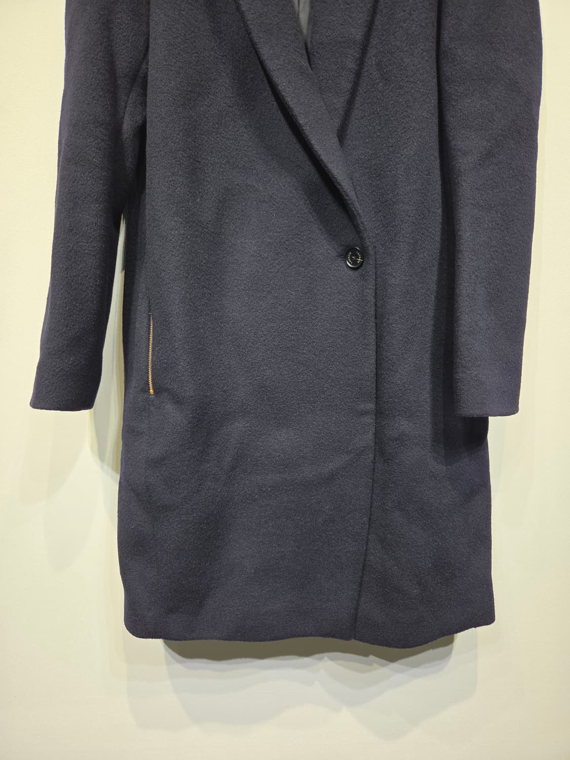 라코스테(LACOSTE) 모(울) 90% 배색 카라 코트 상품이미지4