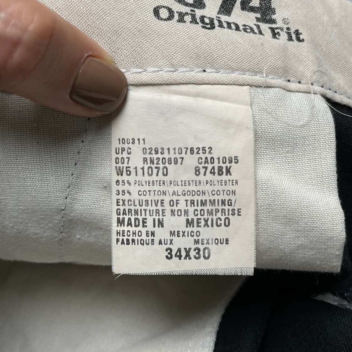 DICKIES 디키즈874 빈티지 블랙 코튼 워크 팬츠 A00826 상품이미지10