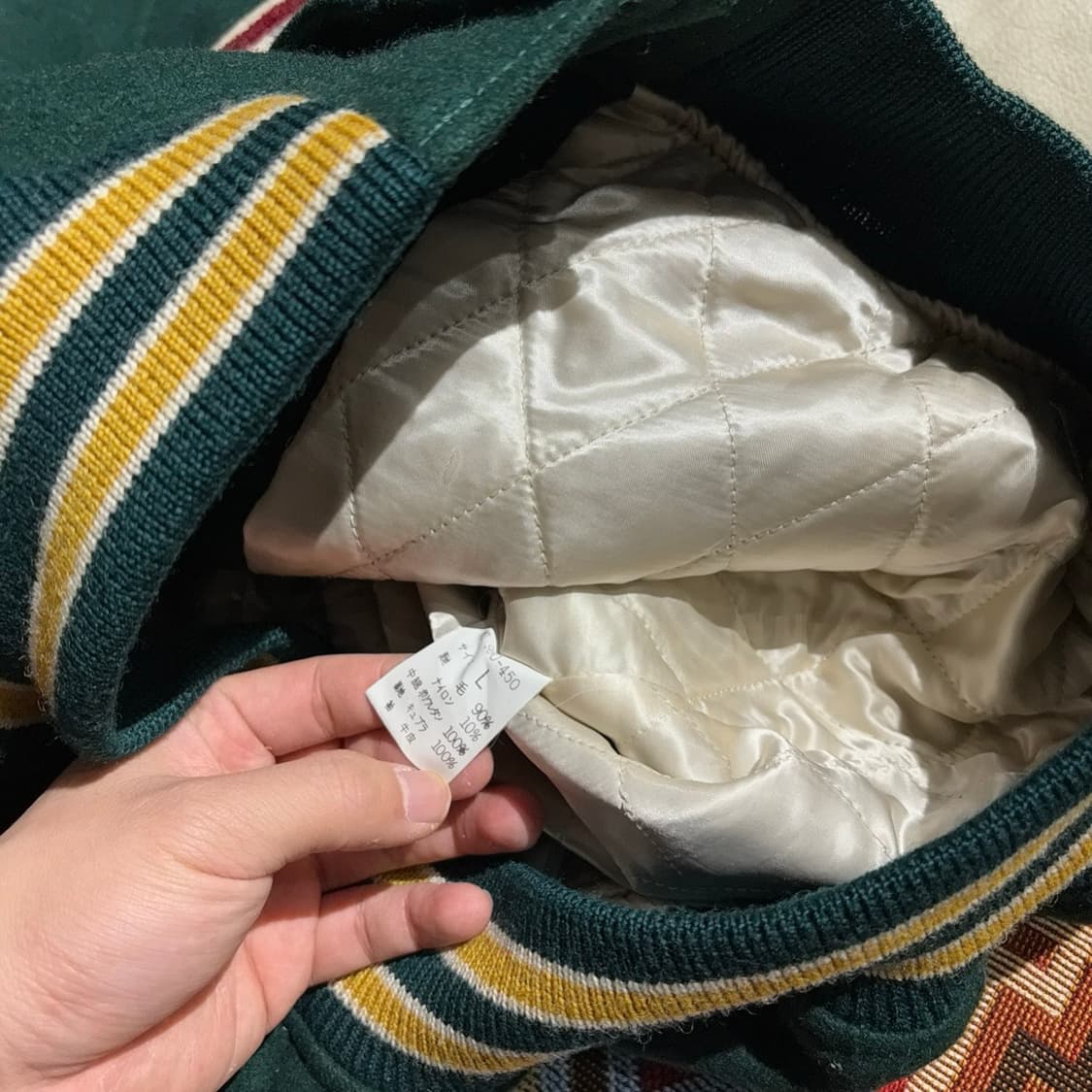 일제 빈티지 ifco 소가죽 바시티 자켓 상품이미지7