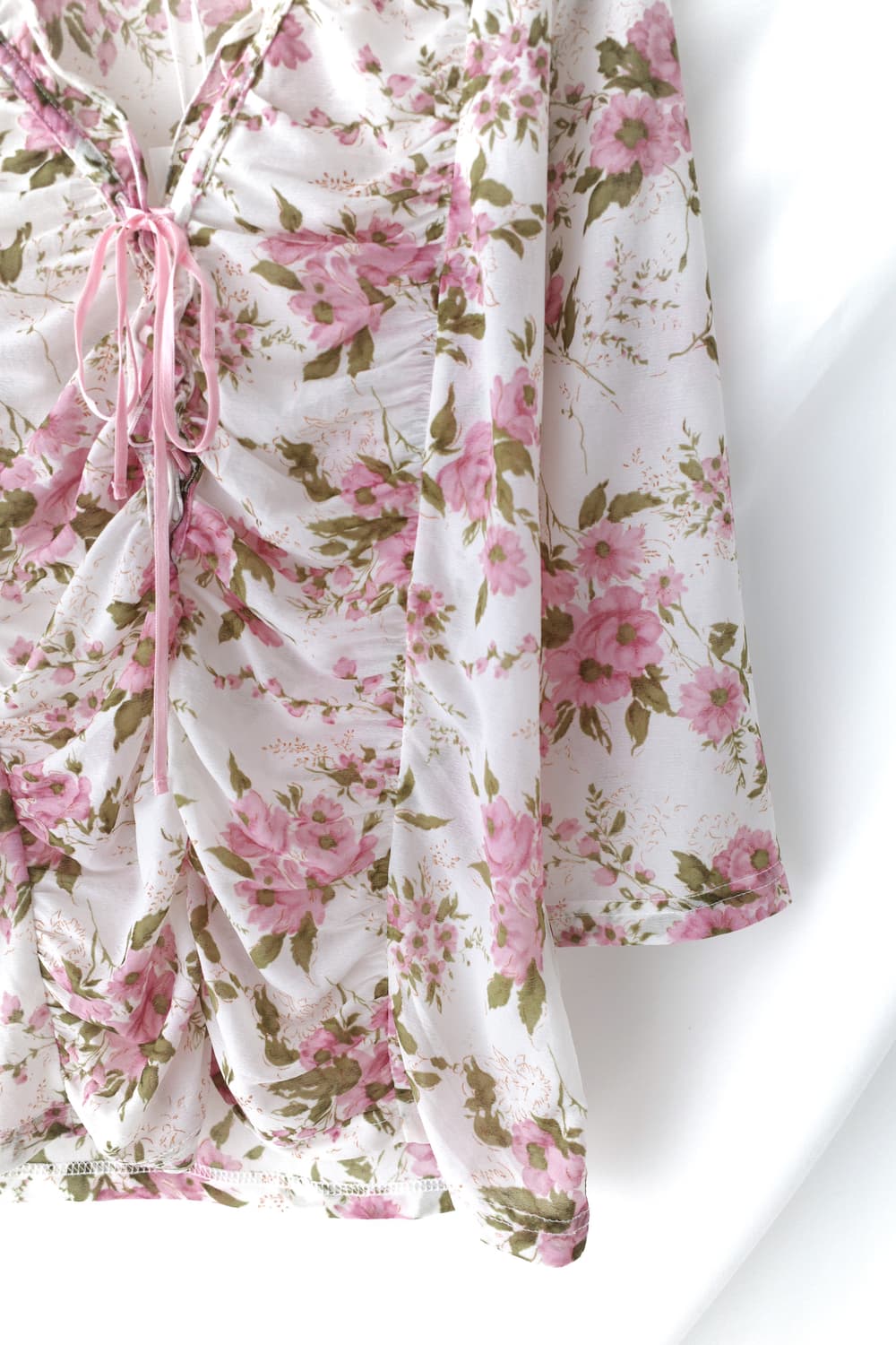 flower shirring see-through T 상품이미지4