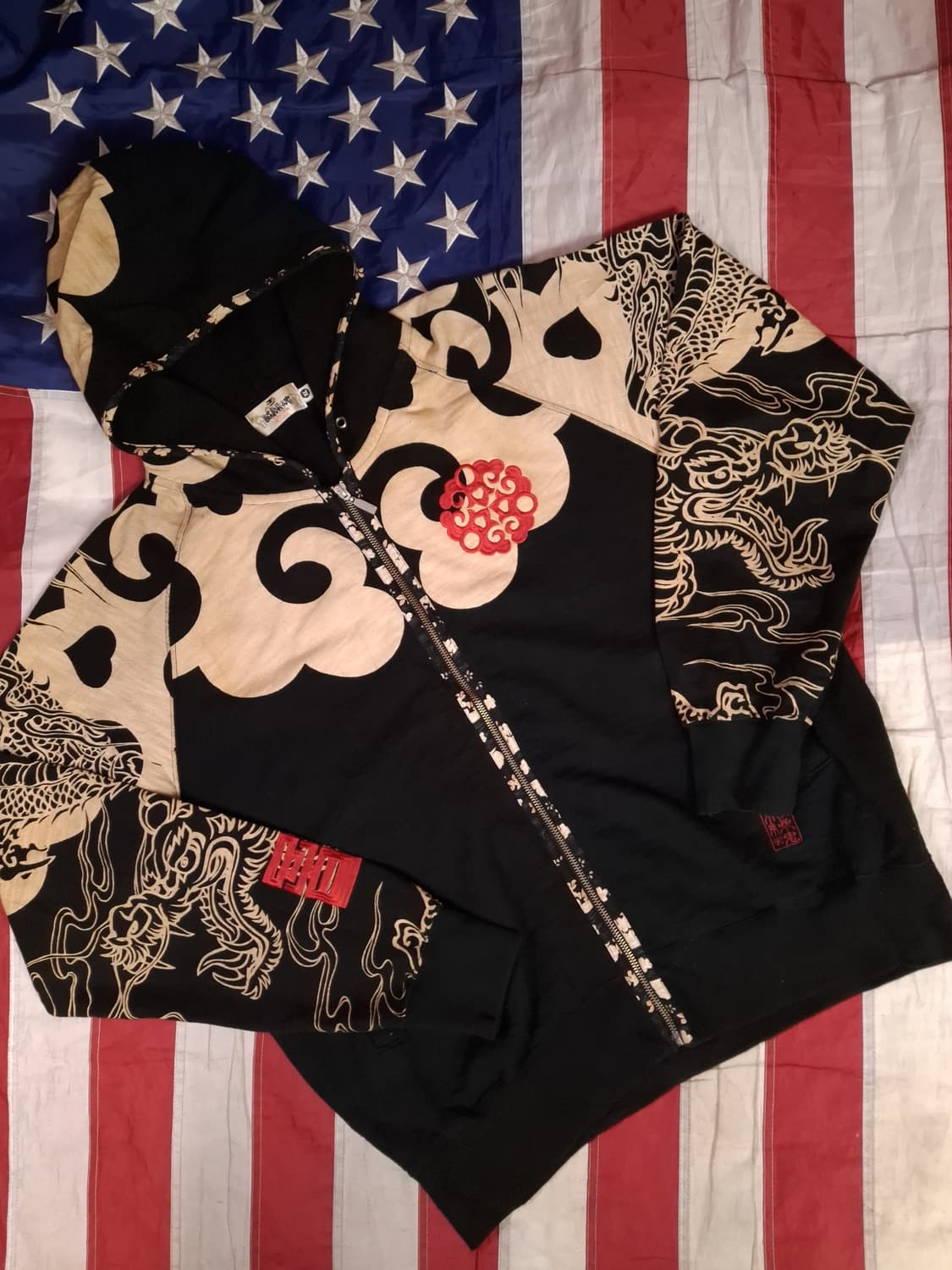 오리지날 카라쿠미 타마시 오리엔탈 드래곤 후드집업 상품이미지1