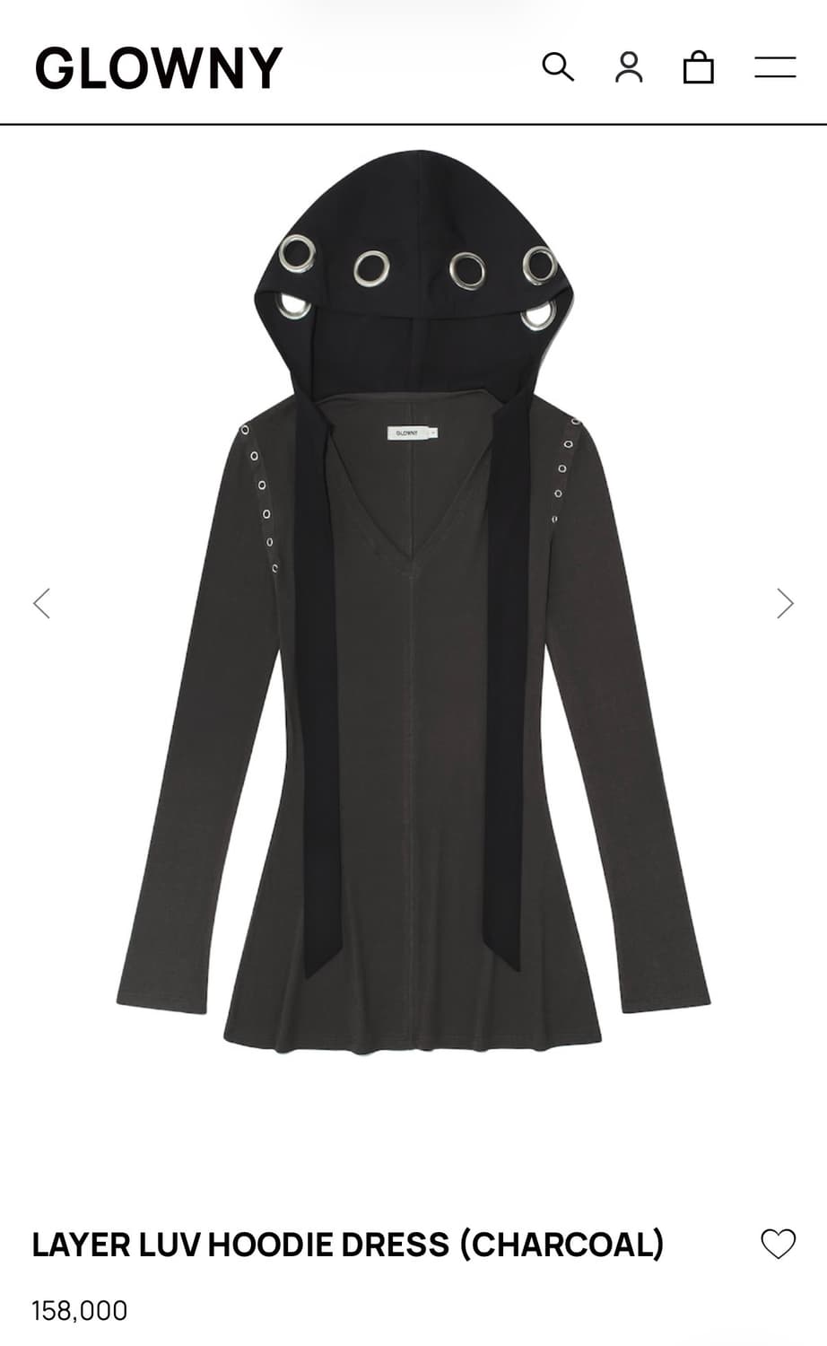 글로니 |  LAYER LUV HOODIE DRESS 상품이미지1