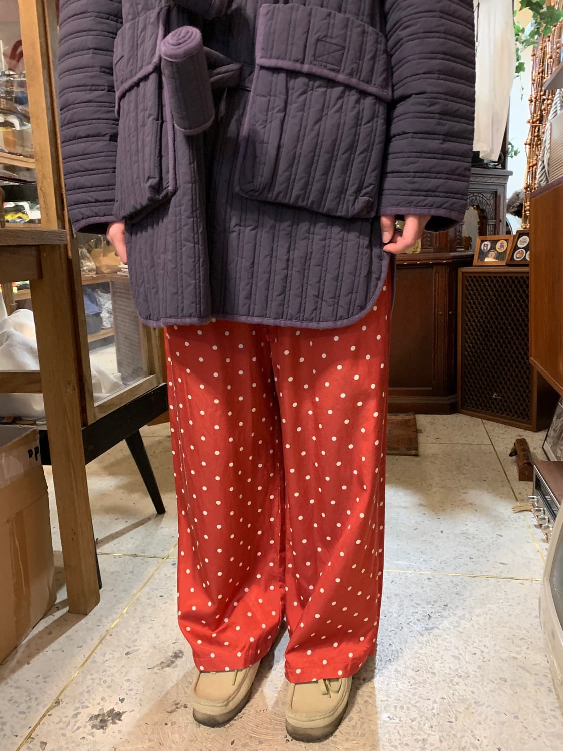 캐피탈 레드 도트 팬츠 상품이미지5