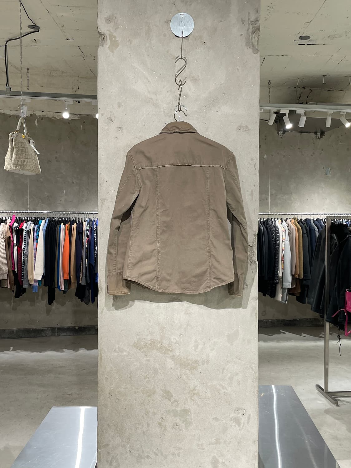 버버리 블랙라벨 90’s 라이트 브라운 히든 집 자켓 상품이미지6