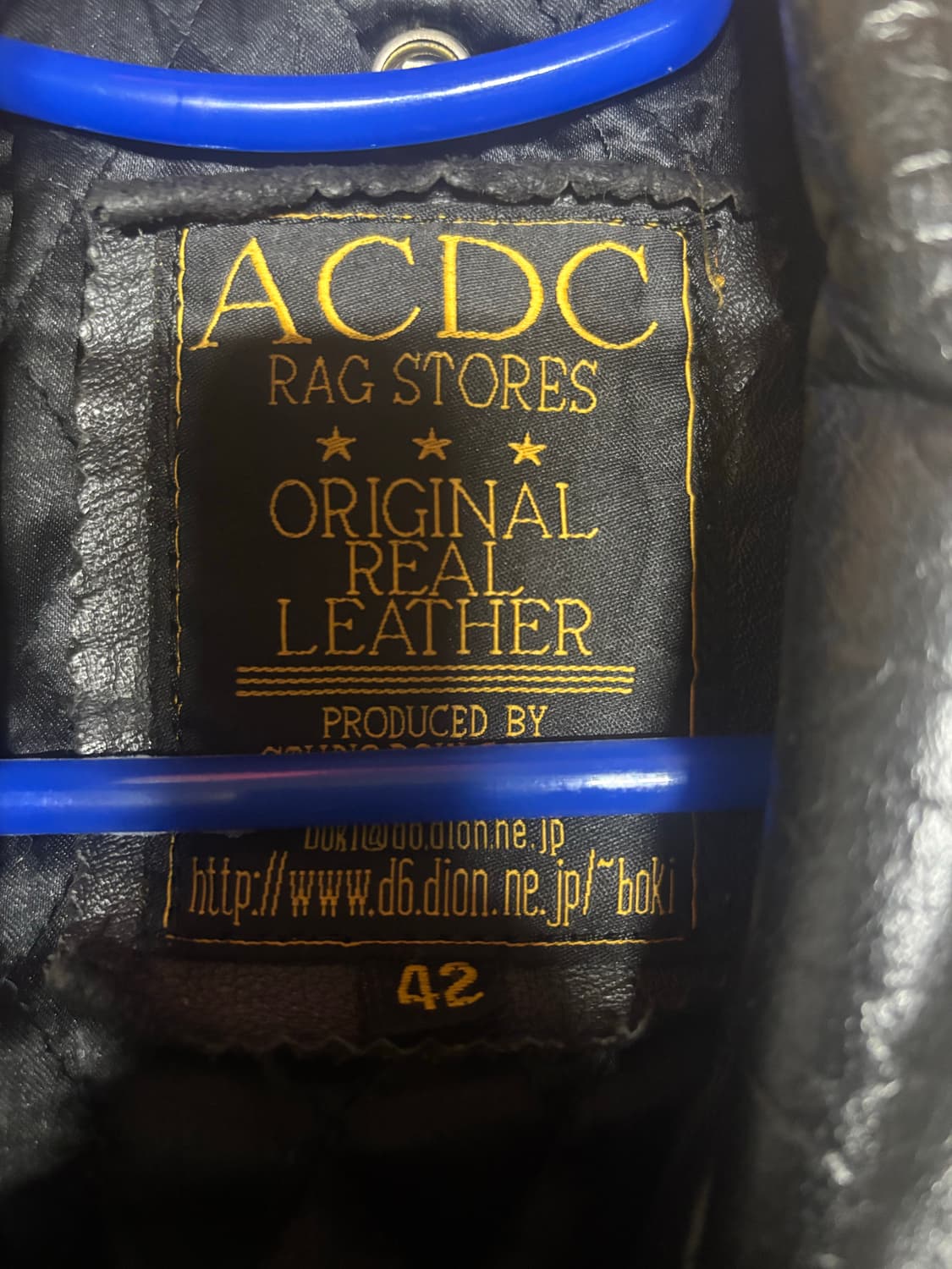 [VINTAGE] ACDC 리얼레더 쇼트 더블 라이더 자켓 42 상품이미지3